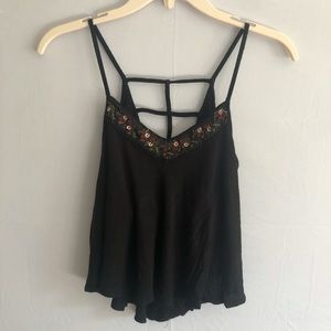 Black flowy tank top
